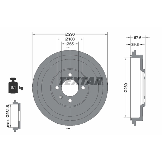 94029500 - Brake Drum 