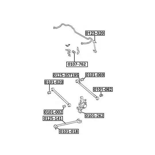 0101-002 - Control Arm-/Trailing Arm Bush 