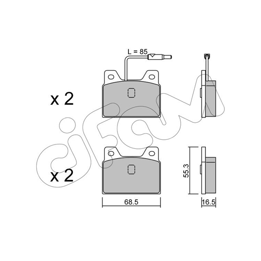 822-084-0 - Brake Pad Set, disc brake 