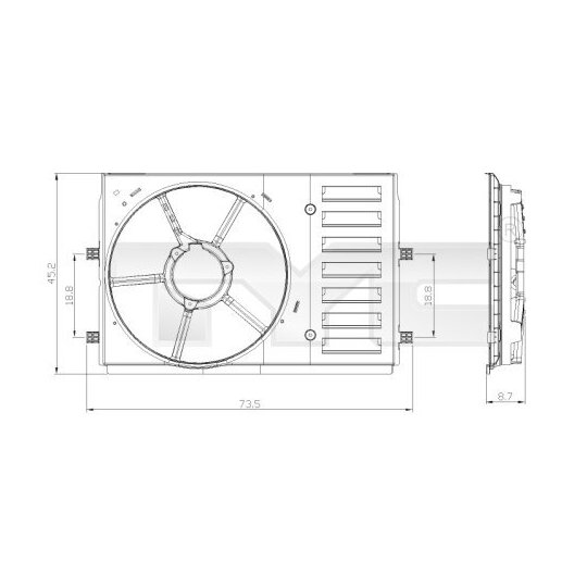 837-0035-1 - Support, cooling fan 