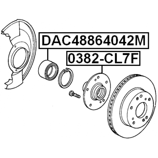 DAC48864042M - Wheel Bearing 