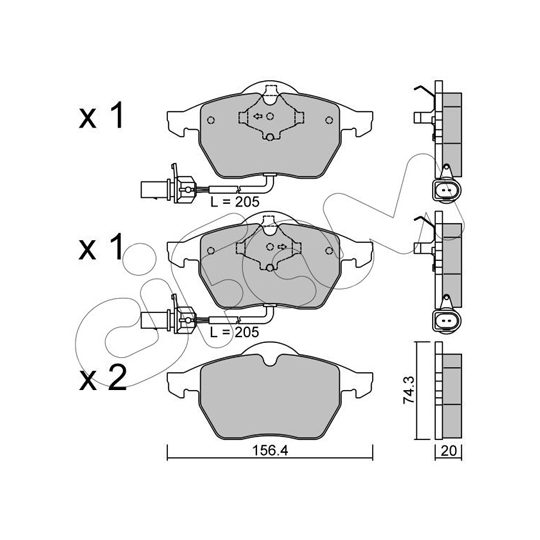 822-181-3 - Brake Pad Set, disc brake 