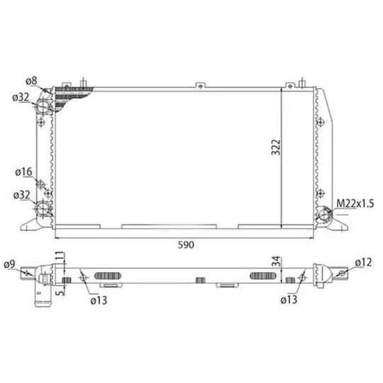 350213401003 - Radiator, engine cooling 