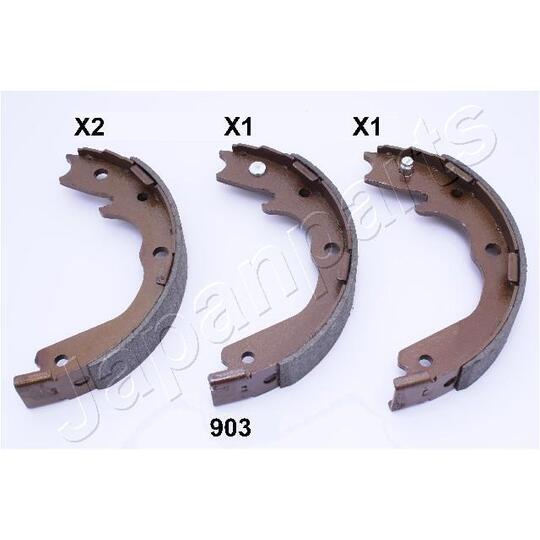 GF-903AF - Brake Shoe Set, parking brake 