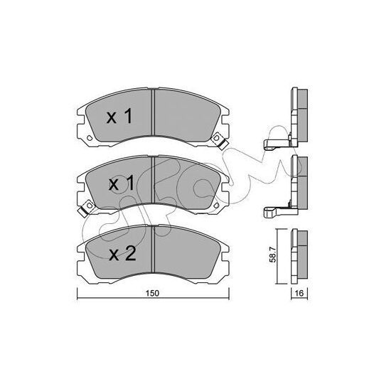 822-134-0 - Brake Pad Set, disc brake 