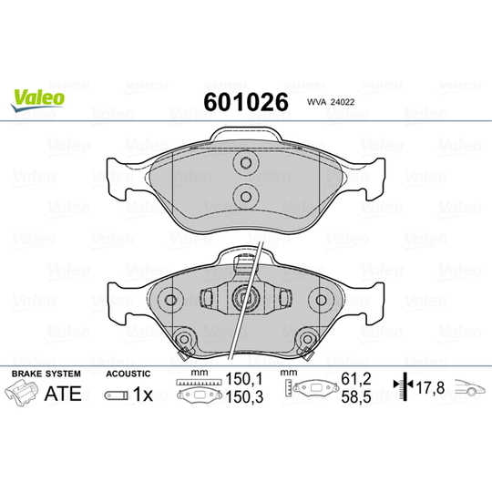 601026 - Brake Pad Set, disc brake 
