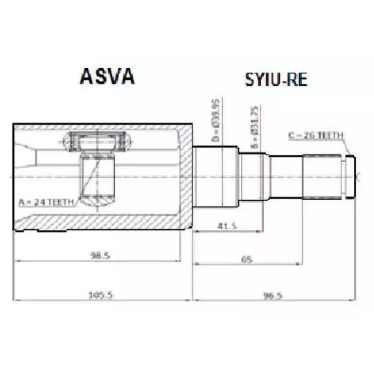 SYIU-RE - Joint Kit, drive shaft 