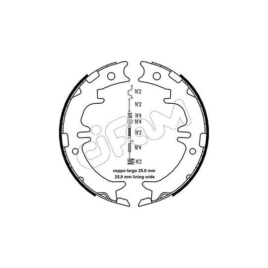 153-439K - Bromsbackar, sats, parkeringsbroms 