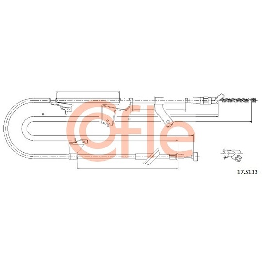 17.5133 - Cable, parking brake 