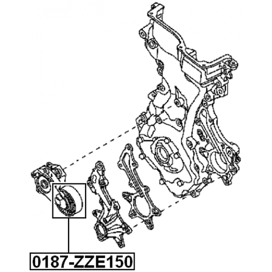 0187-ZZE150 - Tensioner Pulley, v-ribbed belt 