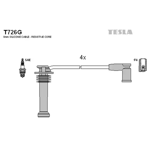 T726G - Ignition Cable Kit 