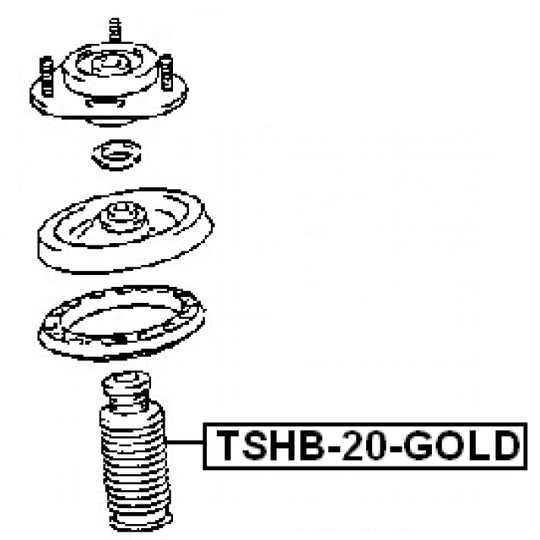 TSHB-20-GOLD - Skyddskåpa/bälg, stötdämpare 