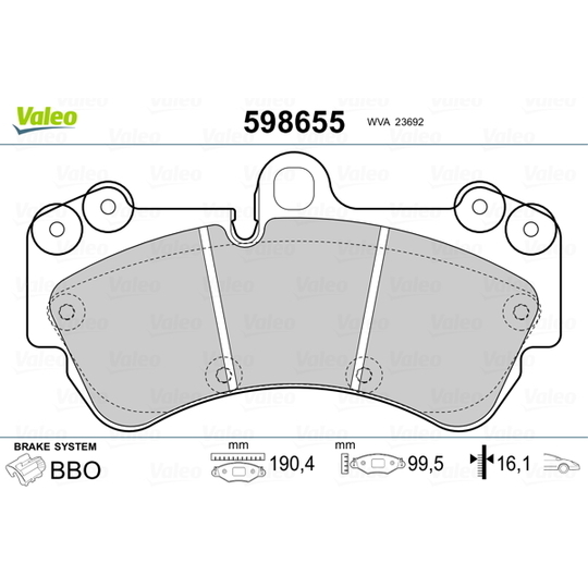 598655 - Brake Pad Set, disc brake 