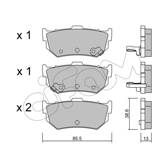 822-169-0 - Brake Pad Set, disc brake 