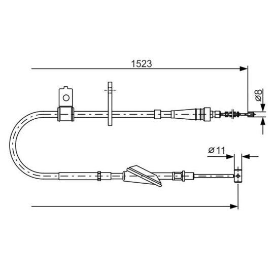 1 987 482 092 - Cable, parking brake 