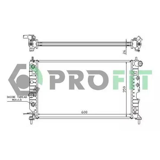 PR 5077A2 - Radiator, engine cooling 