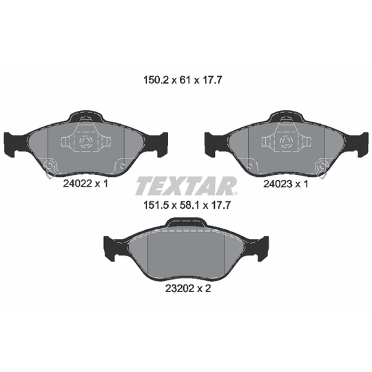 2402201 - Brake Pad Set, disc brake 