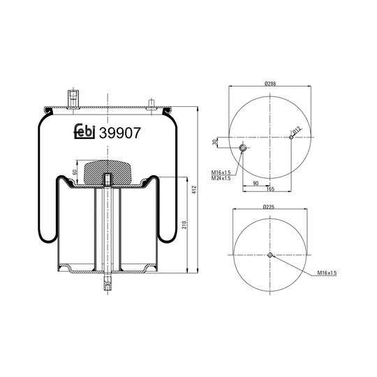 39907 - Boot, air suspension 