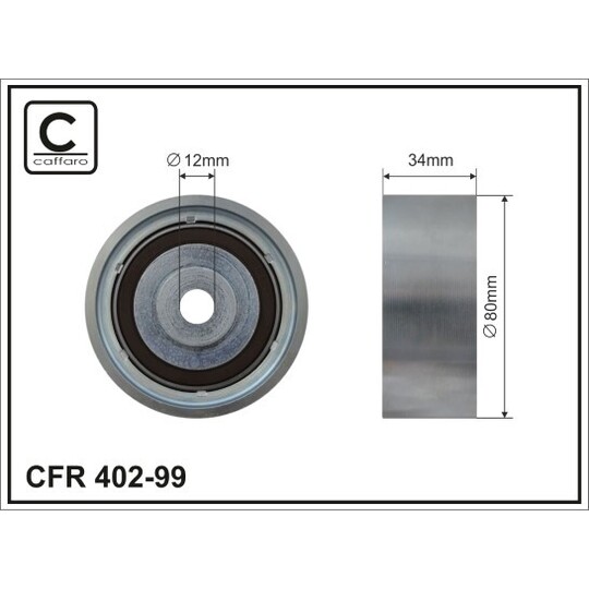 402-99 - Deflection/Guide Pulley, timing belt 