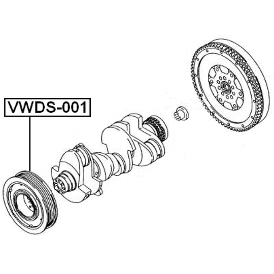 VWDS-001 - Belt Pulley, crankshaft 