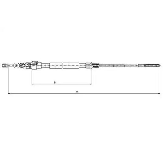 44003500 - Cable, parking brake 