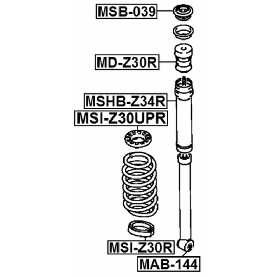 MSHB-Z34R - Suojus/palje, iskunvaimentaja 