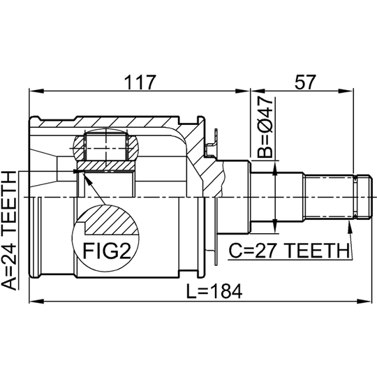 0111-KDJ95 - Led, drivaxel 