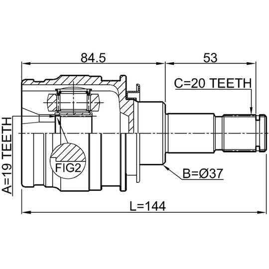 0111-ALA49R - Joint, drive shaft 