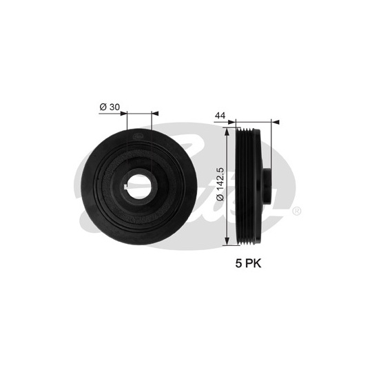 TVD1027 - Belt Pulley, crankshaft 