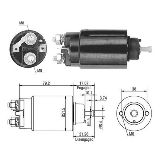 940113050479 - Solenoid Switch, starter 