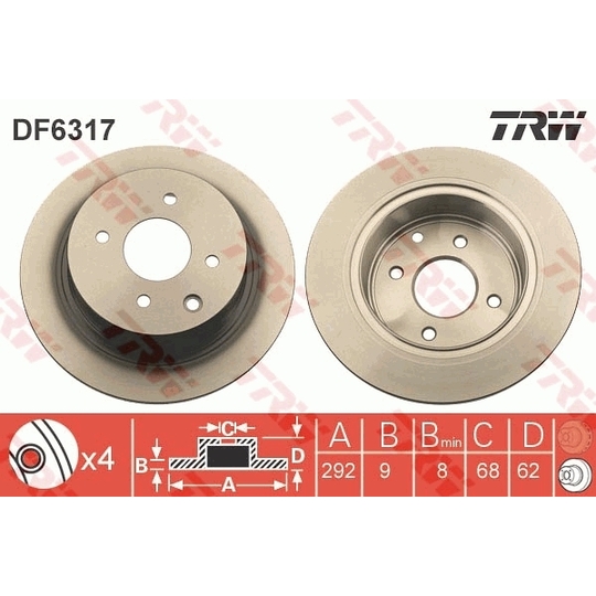 DF6317 - Brake Disc 