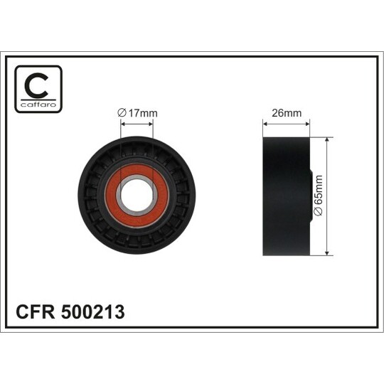 500213 - Tensioner Pulley, v-ribbed belt 