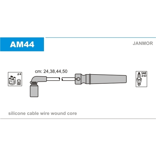 AM44 - Tändkabelsats 