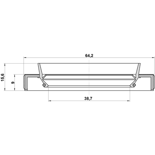 95HBY-40640916R - Axeltätning, drivacel 