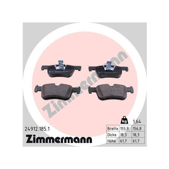 24912.185.1 - Brake Pad Set, disc brake 