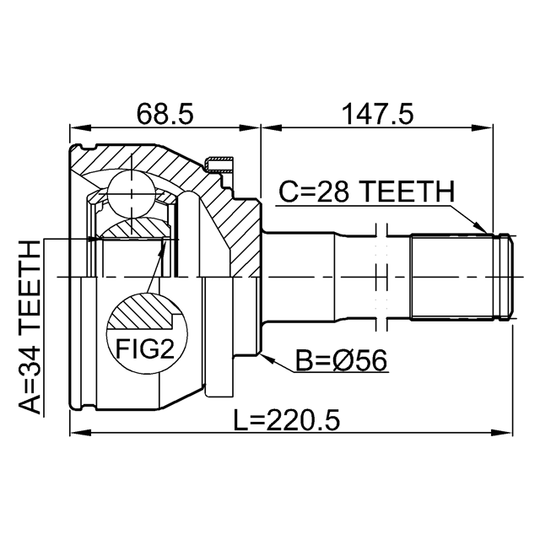 1210-TER - Joint, drive shaft 