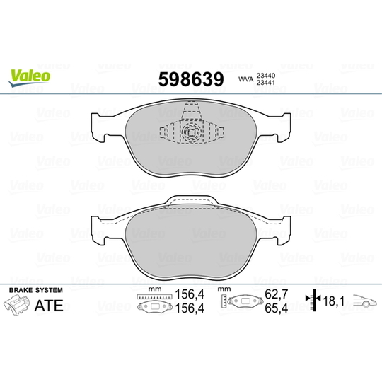 598639 - Brake Pad Set, disc brake 