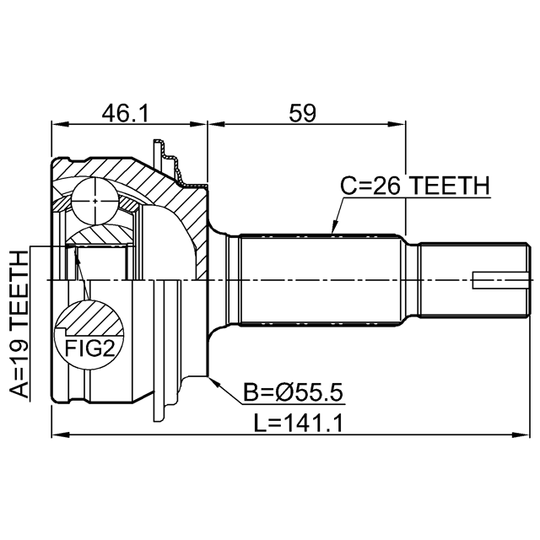 0110-KSP90Z19 - Led, drivaxel 