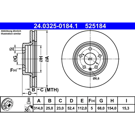 24.0325-0184.1 - Brake Disc 