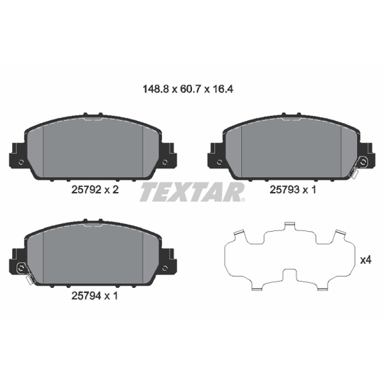 2579201 - Brake Pad Set, disc brake 