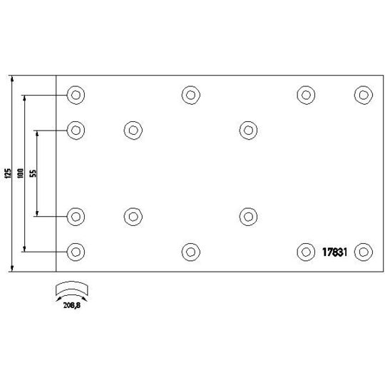 1783102 - Brake Lining Kit, drum brake 