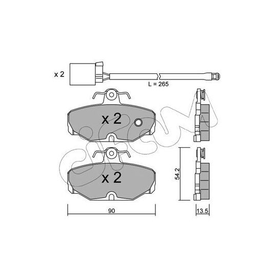 822-095-1K - Brake Pad Set, disc brake 