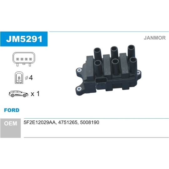 JM5291 - Ignition coil 
