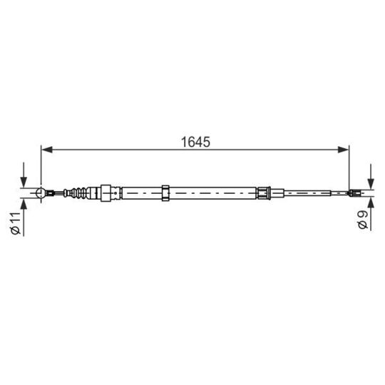 1 987 482 191 - Cable, parking brake 