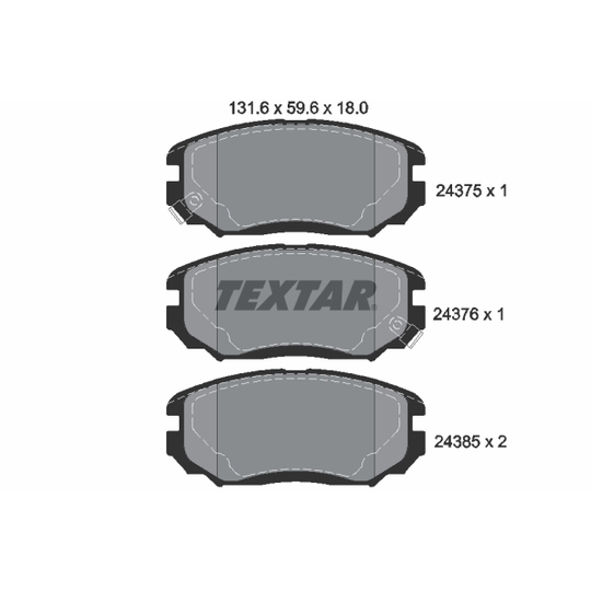 2437501 - Brake Pad Set, disc brake 