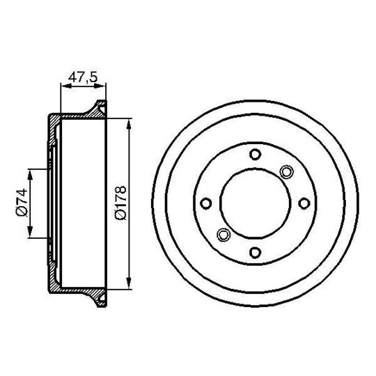 0 986 477 062 - Brake Drum 