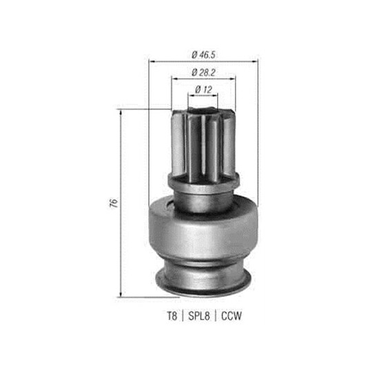 940113020343 - Starter pinion 