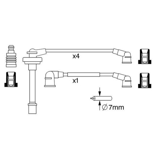 0 986 357 282 - Ignition Cable Kit 