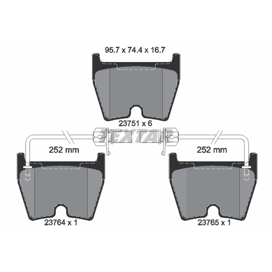 2375101 - Brake Pad Set, disc brake 