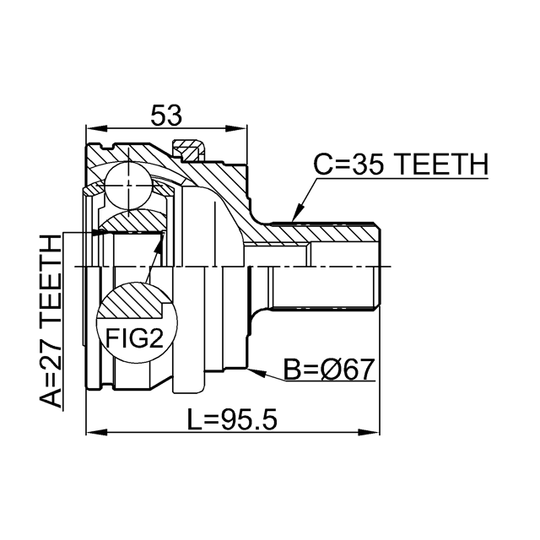 1610-203 - Joint, drive shaft 